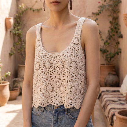 Crochet Sleeveless Top -  Deanna