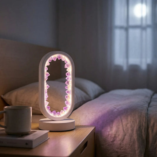 Decoratieve Tafellamp Met Echte Kristallen - Ametystglow