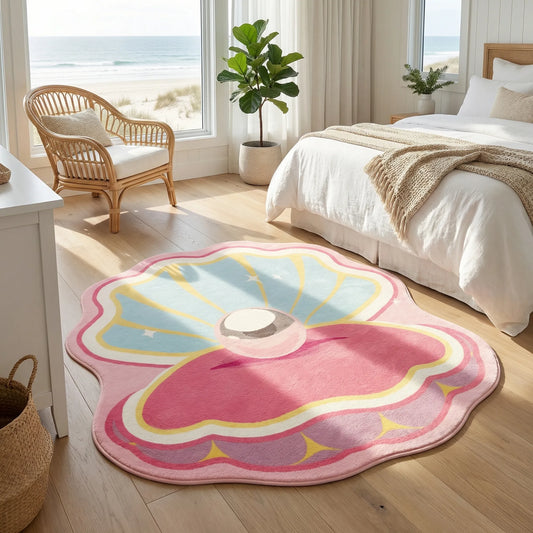 Decorative Coastal Accent Rug - Seashellia