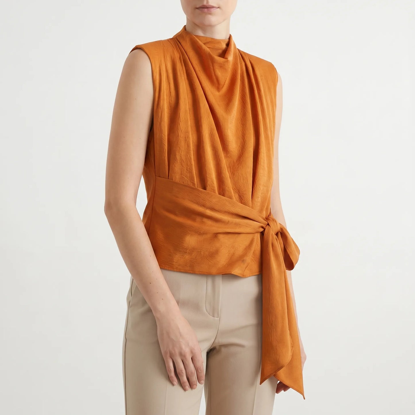 Elegant Tie Waist Top -  Kelli