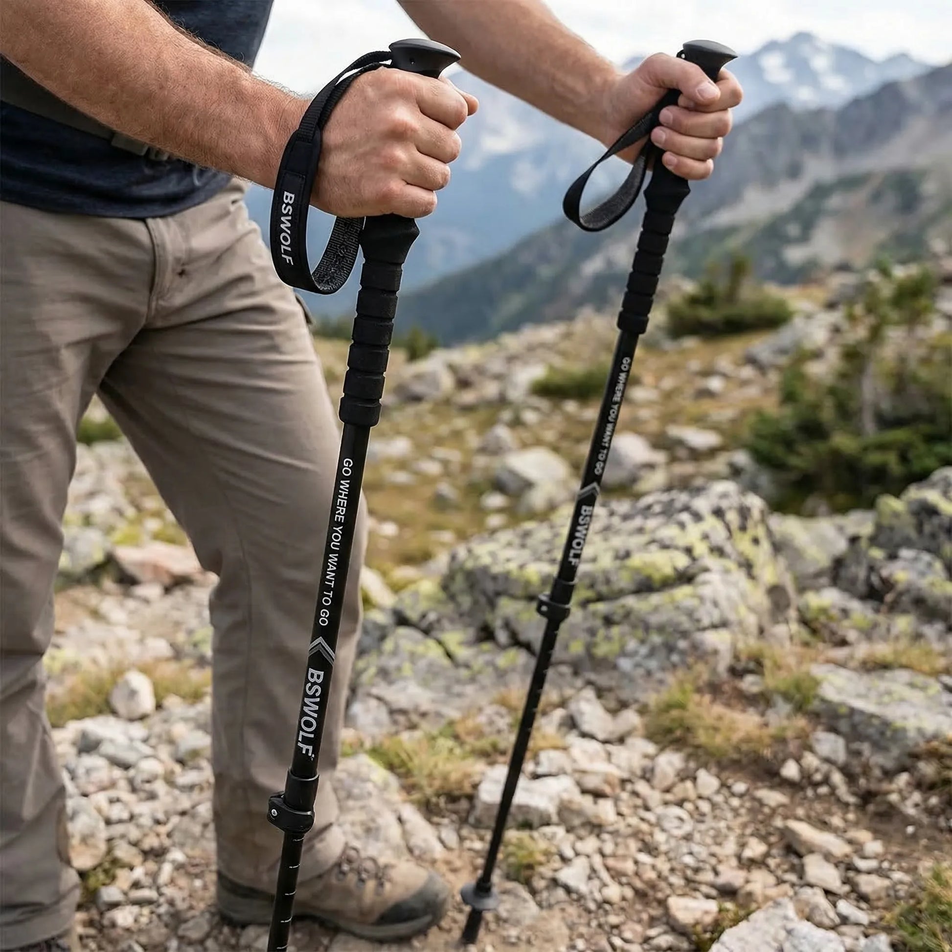 Folding Ultralight Adjustable Trekking Poles -  Trekivo
