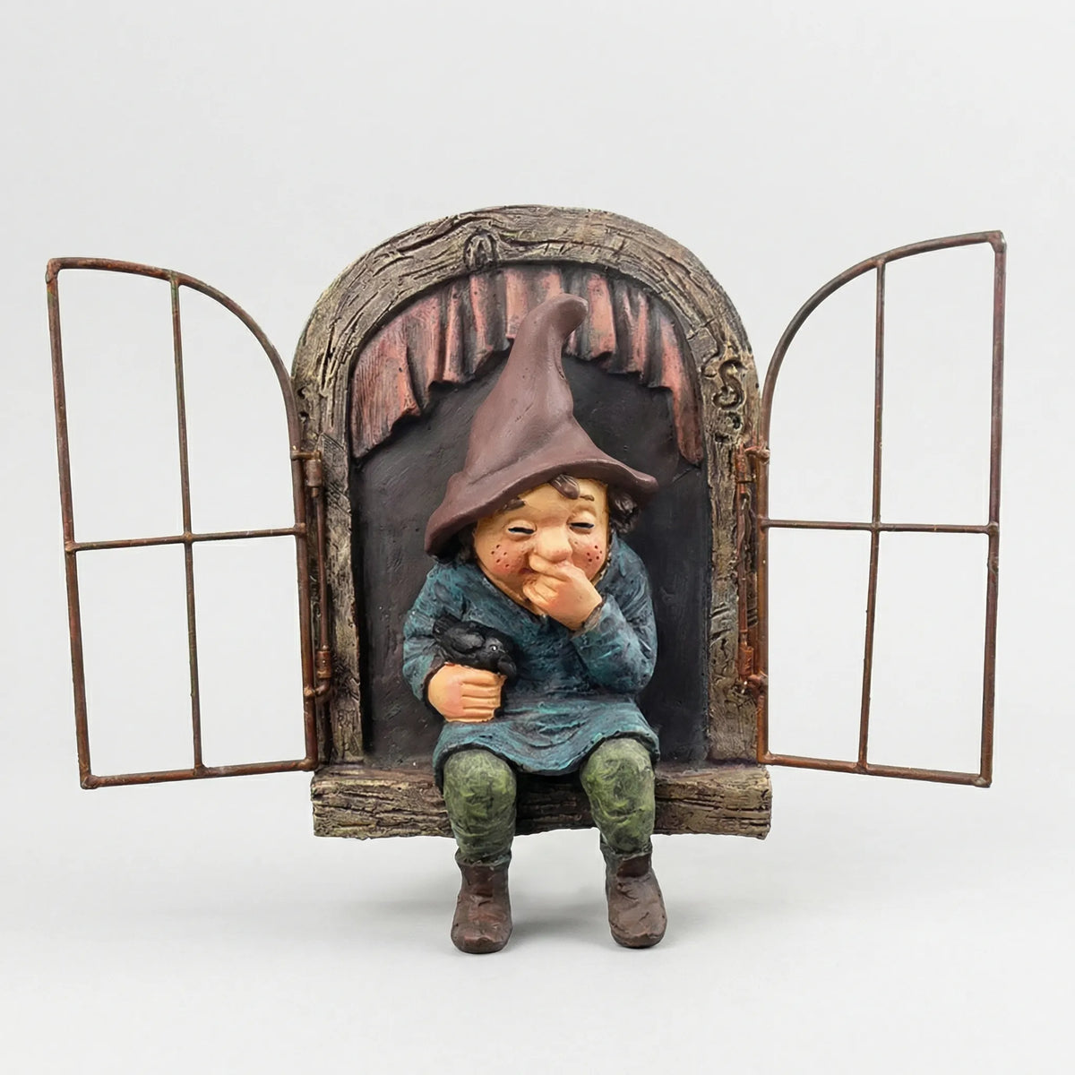 Grappige Tuinfiguur Met Raammotief - Gnomelyn