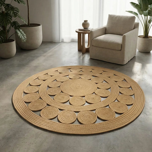 Handcrafted Round Accent Rug - Marivon