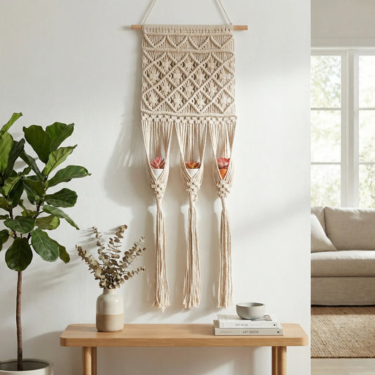 Handwoven Wall Planter Hanger - Hearthloom