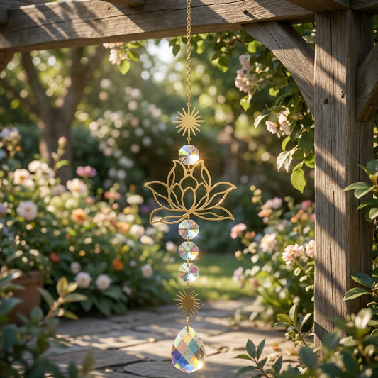 Hangende Lichtdecoratie Met Lotusbloemmotief - Sunwhisper
