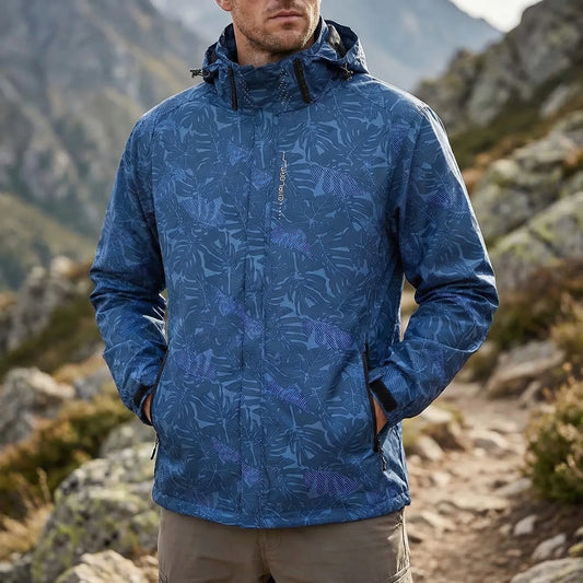 Hooded Full-Zip Windbreaker Shell Jacket -  Stormvel