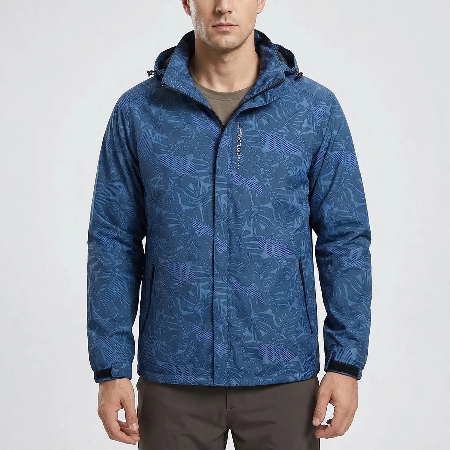 Hooded Full-Zip Windbreaker Shell Jacket -  Stormvel