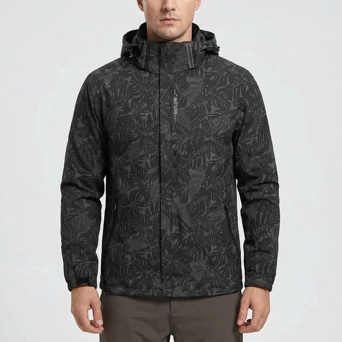 Hooded Full-Zip Windbreaker Shell Jacket -  Stormvel