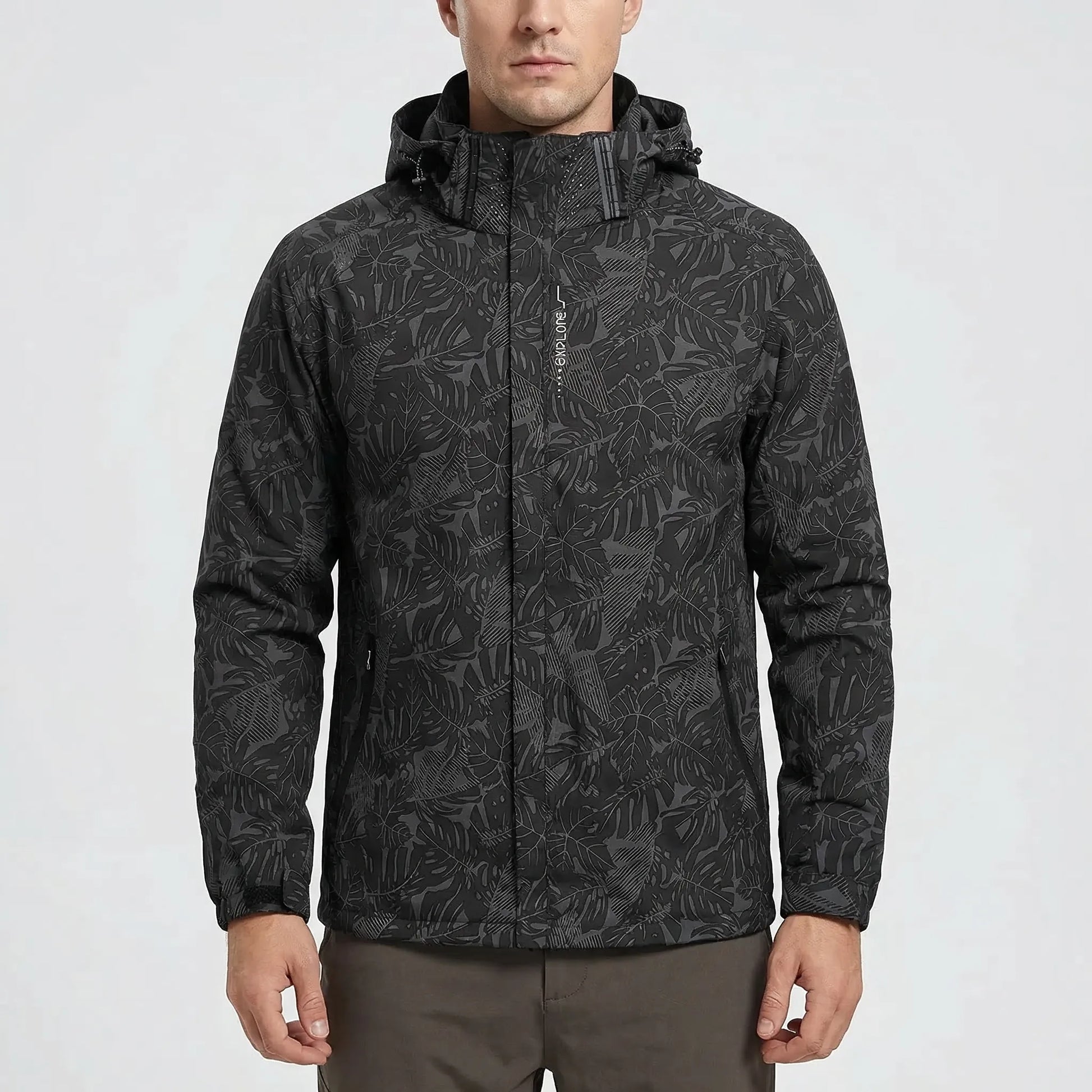 Hooded Full-Zip Windbreaker Shell Jacket -  Stormvel