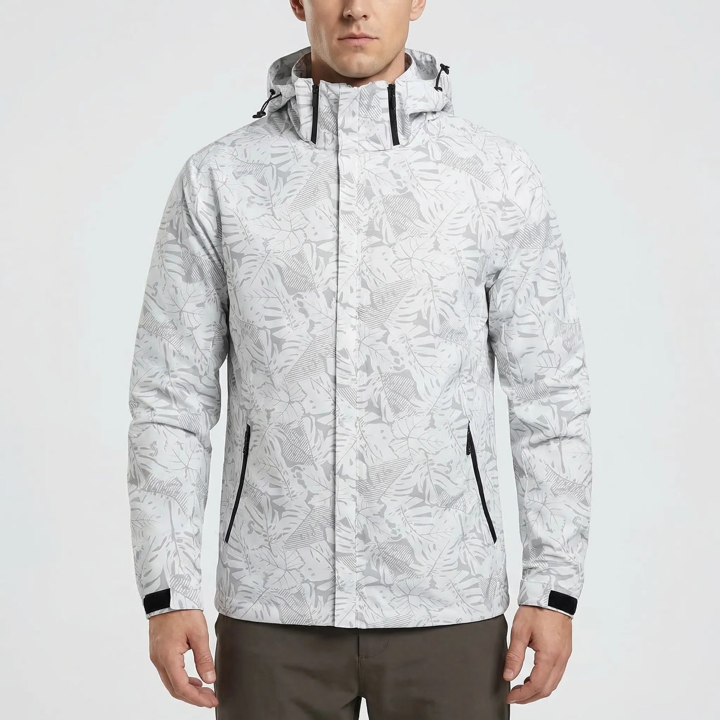 Hooded Full-Zip Windbreaker Shell Jacket -  Stormvel