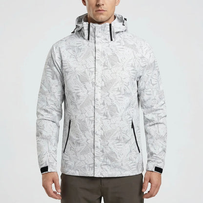 Hooded Full-Zip Windbreaker Shell Jacket -  Stormvel