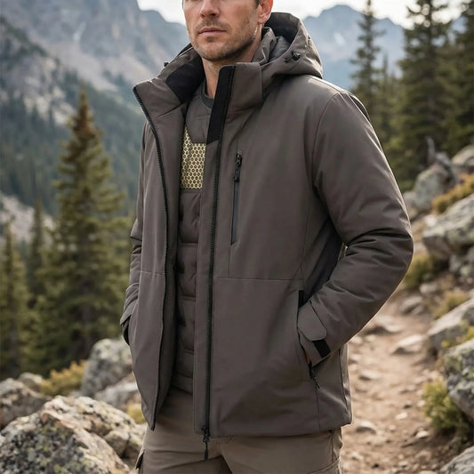 Hooded Thermal Windbreaker Jacket -  Wyndrix