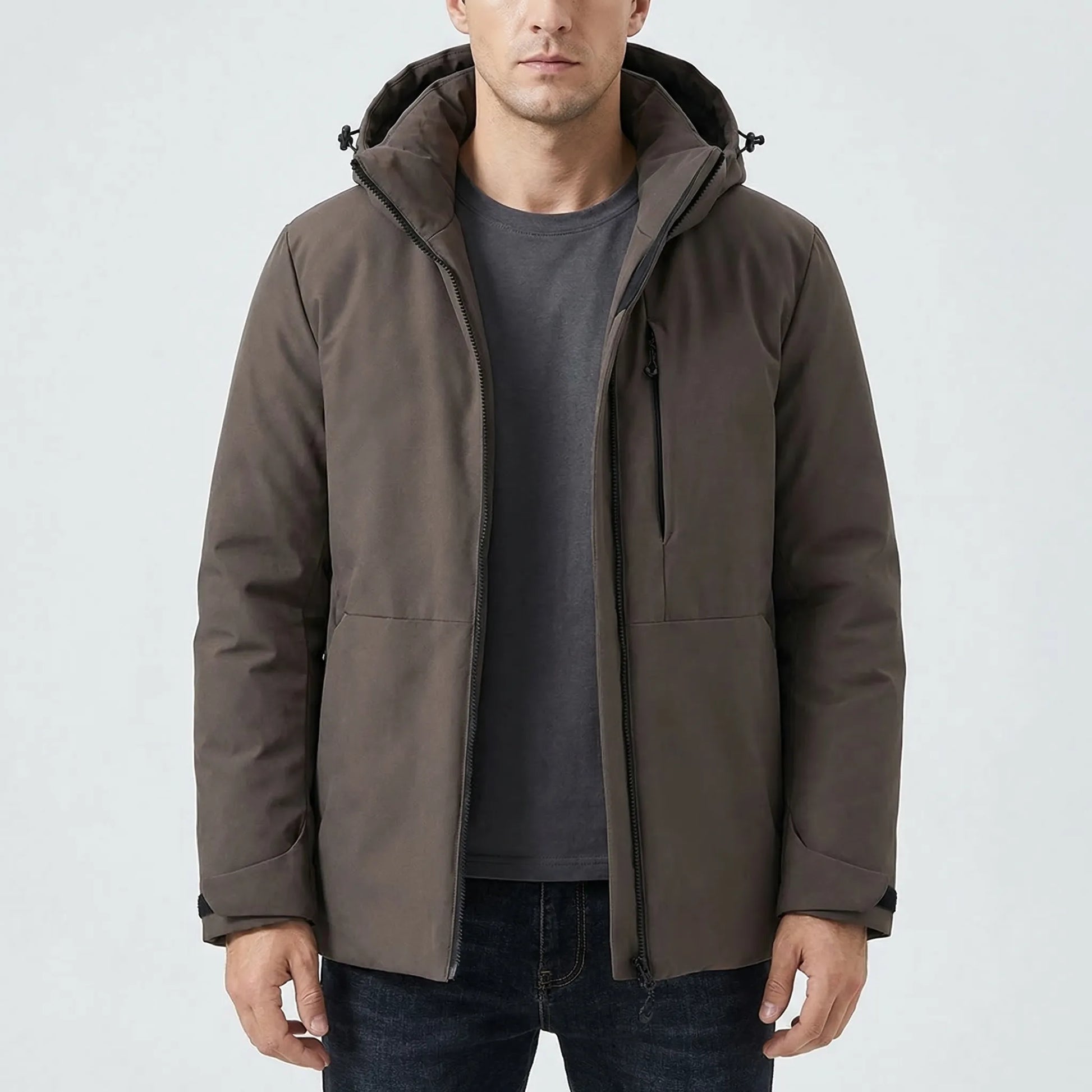 Hooded Thermal Windbreaker Jacket -  Wyndrix