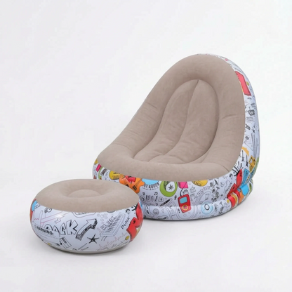 Inflatable Lounge Chair With Footrest - Aerolounge