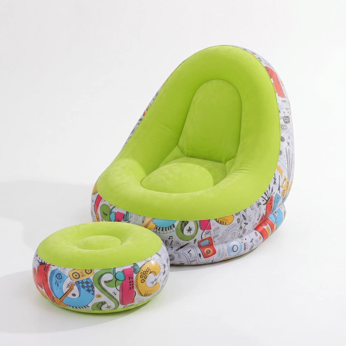 Inflatable Lounge Chair With Footrest - Aerolounge