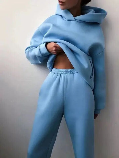 Women's fleece hoodie and jogging trousers set – Autumn Magic by Marivelle