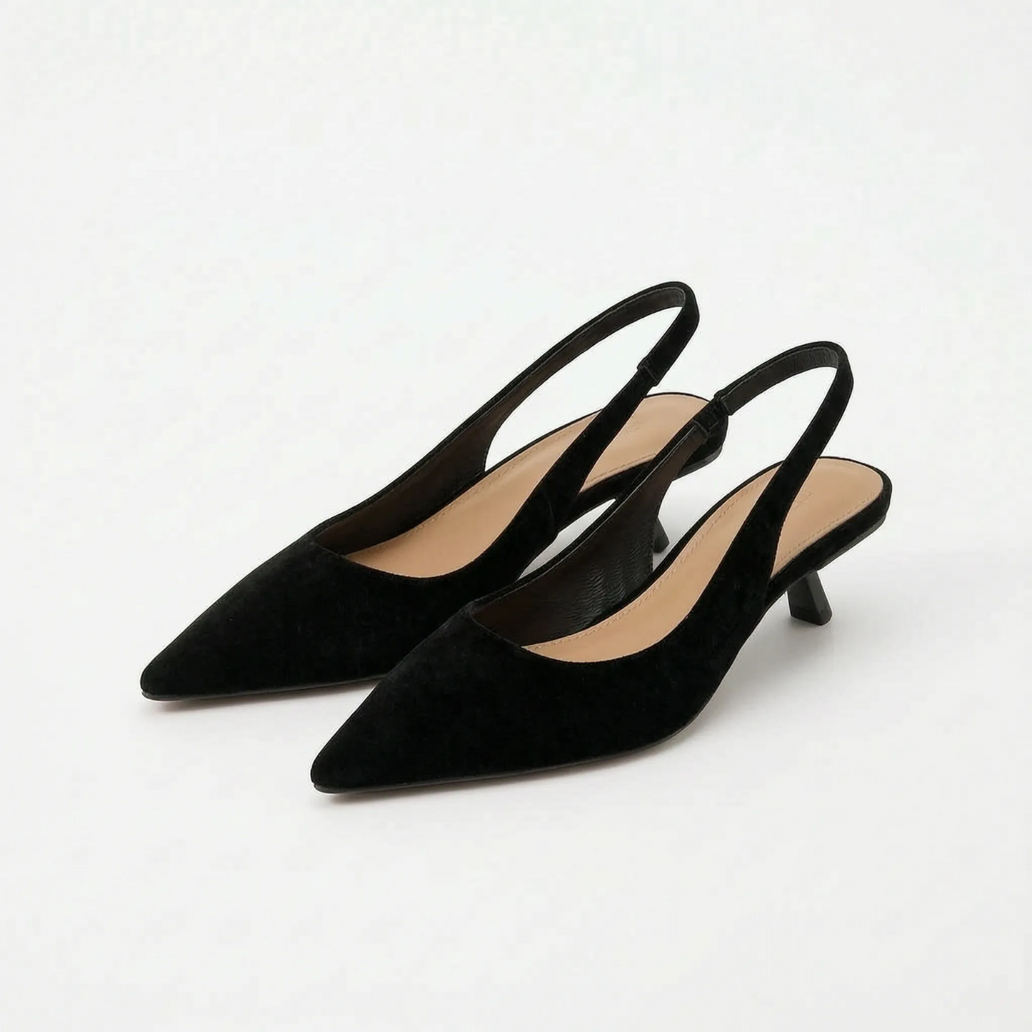 Kitten Heel Slingback Sandals - Carrie