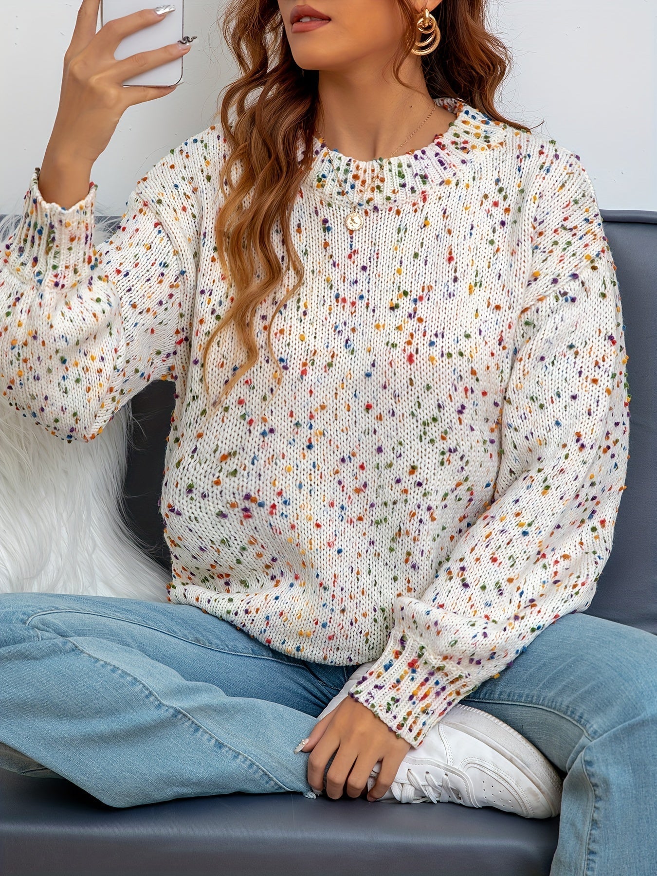 Klassischer Rundhals-Pullover - Martina