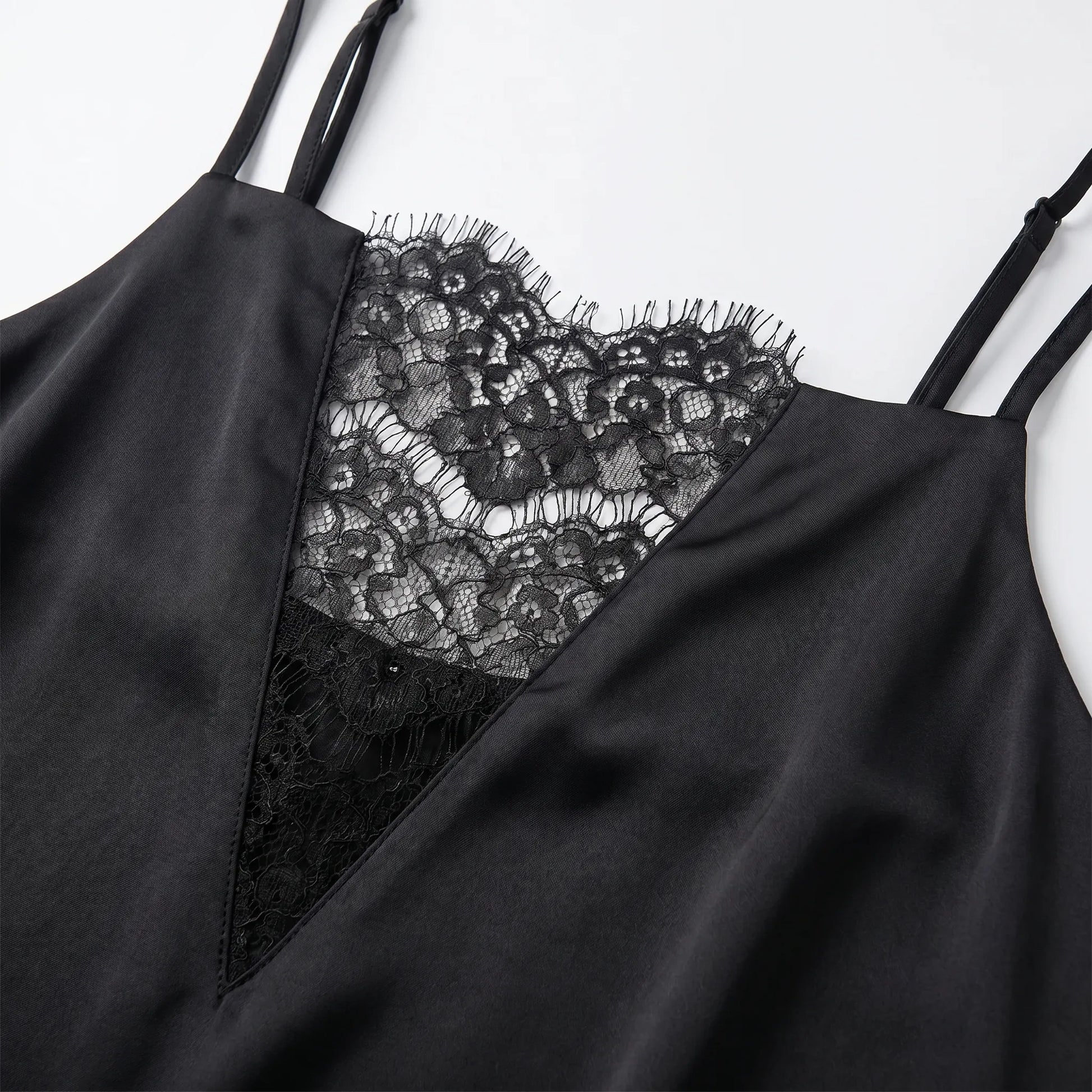 Lace-Trimmed Slip Dress -  Isabel