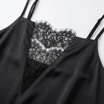 Lace-Trimmed Slip Dress -  Isabel