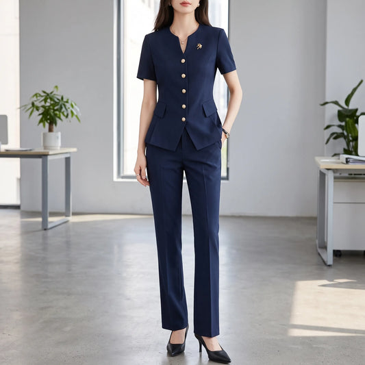 Ladies Pink Pants Suit -  Lynne