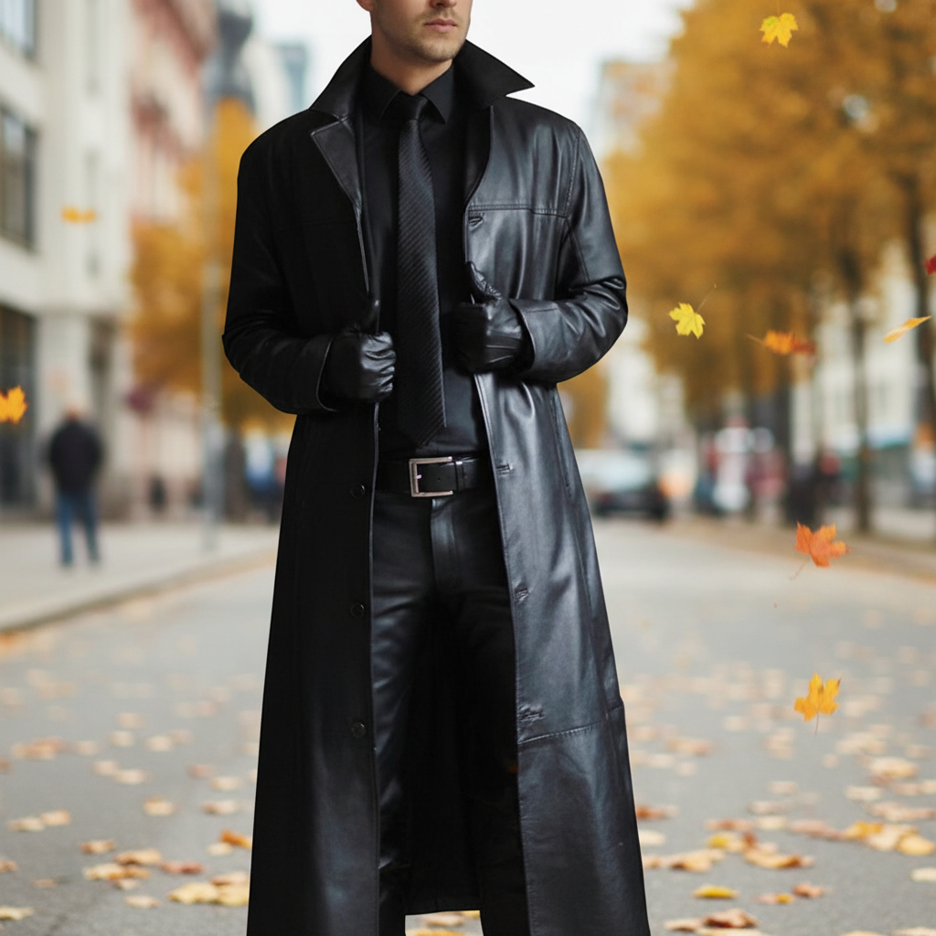 Lange Lederjacke - Anton
