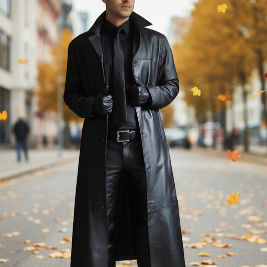 Lange Lederjacke - Anton
