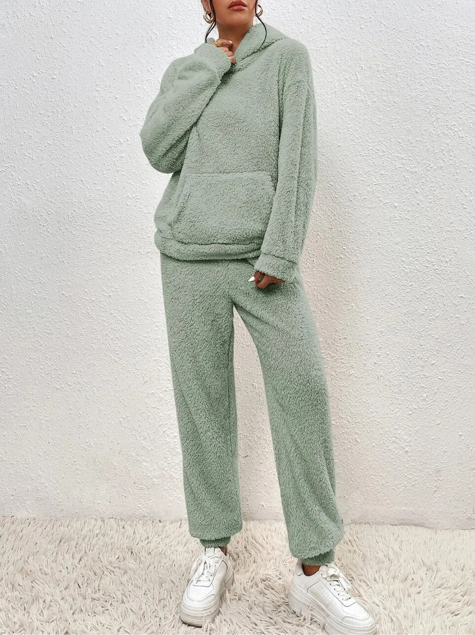 Langer Hoodie Mit Tasche -  Saskia