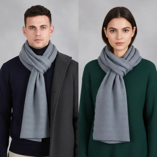Long Knitted Unisex Scarf - CashmiLux