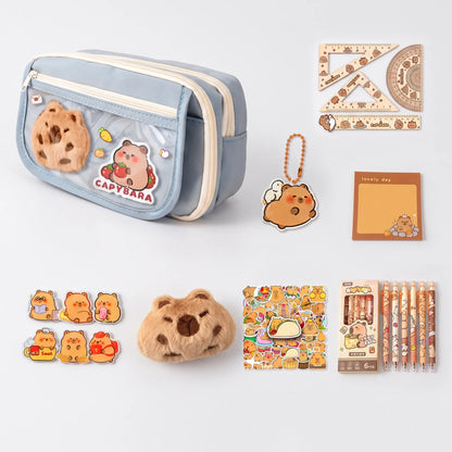 Large Capacity Multi-Compartment Stationery Pouch - Pouchio