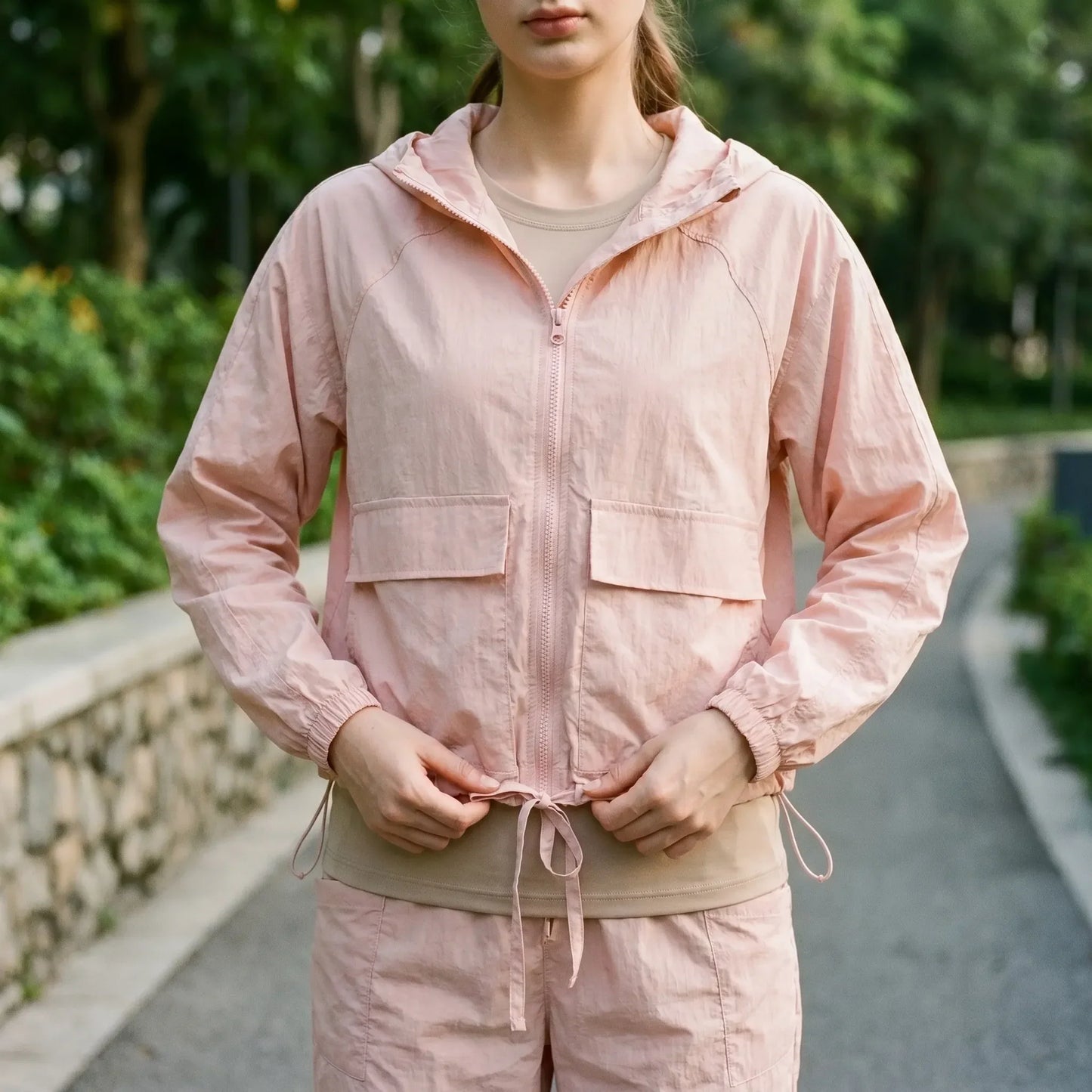 Lightweight Hooded Sports Jacket -  Sonia