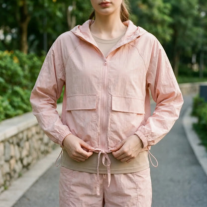 Lightweight Hooded Sports Jacket -  Sonia