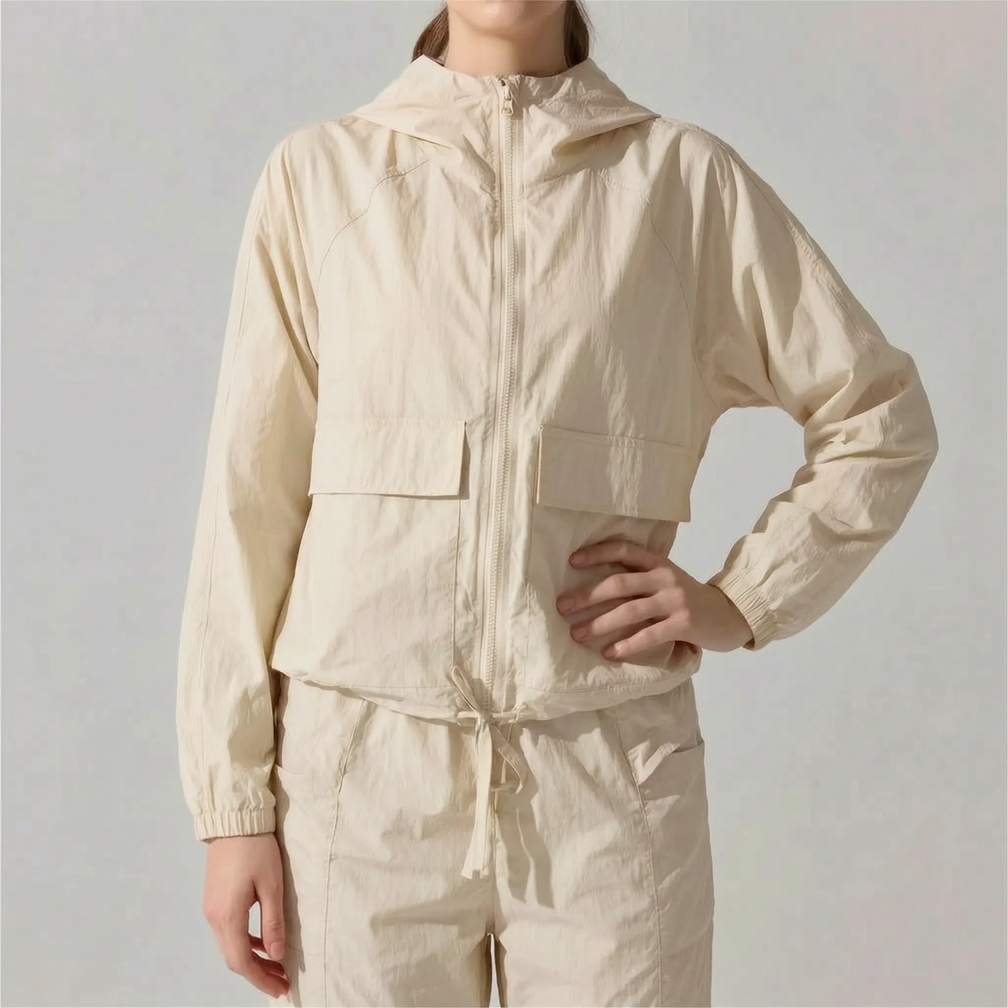 Lightweight Hooded Sports Jacket -  Sonia