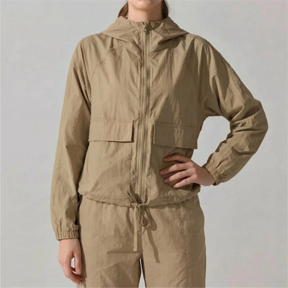 Lightweight Hooded Sports Jacket -  Sonia