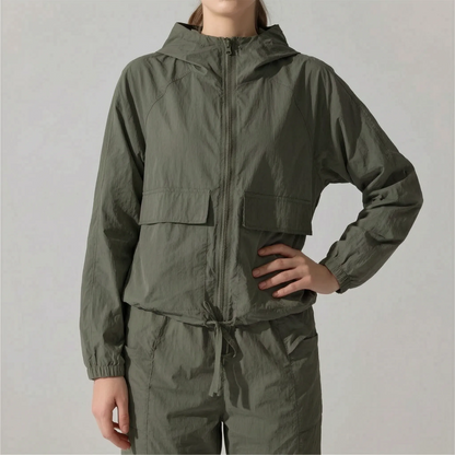Lightweight Hooded Sports Jacket -  Sonia