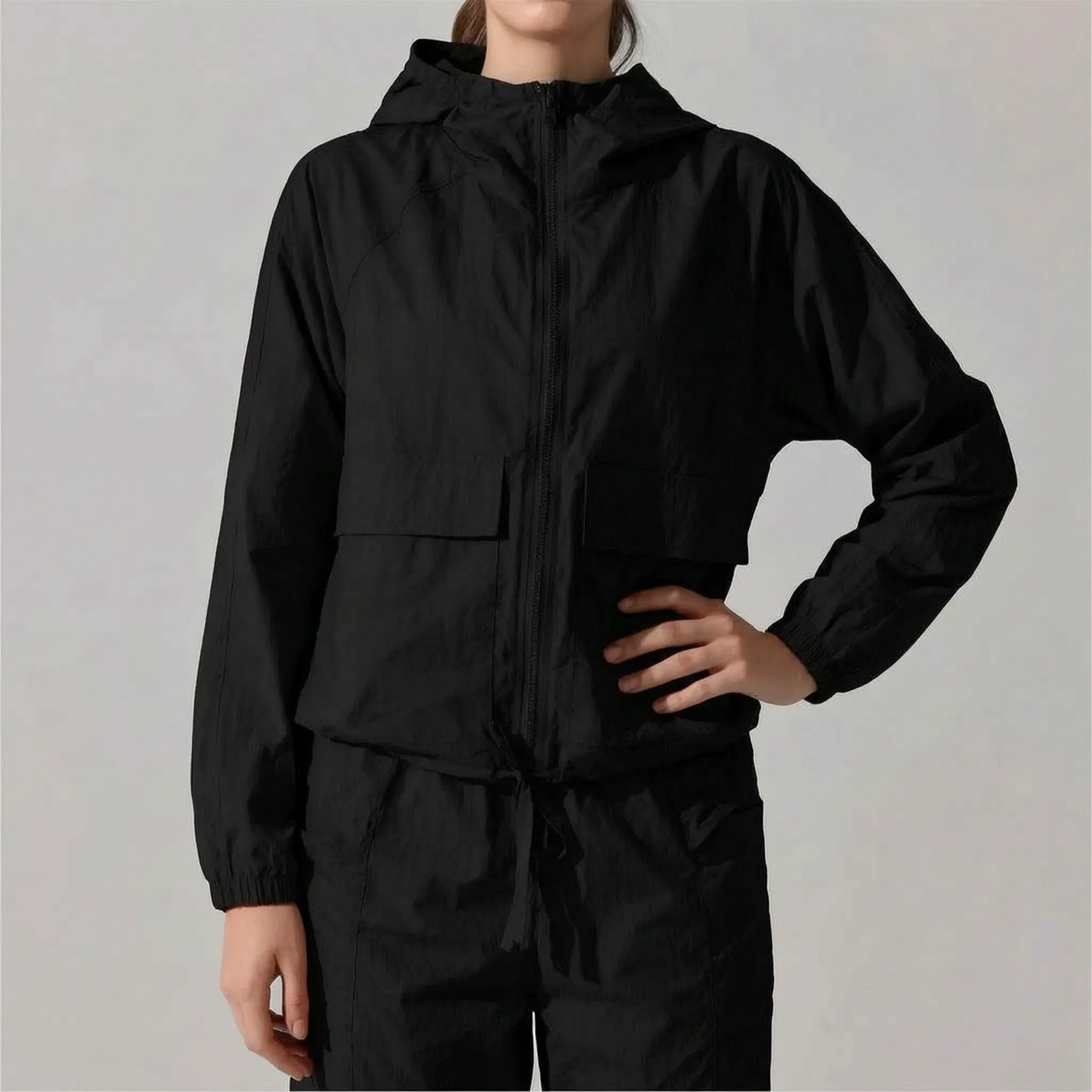 Lightweight Hooded Sports Jacket -  Sonia