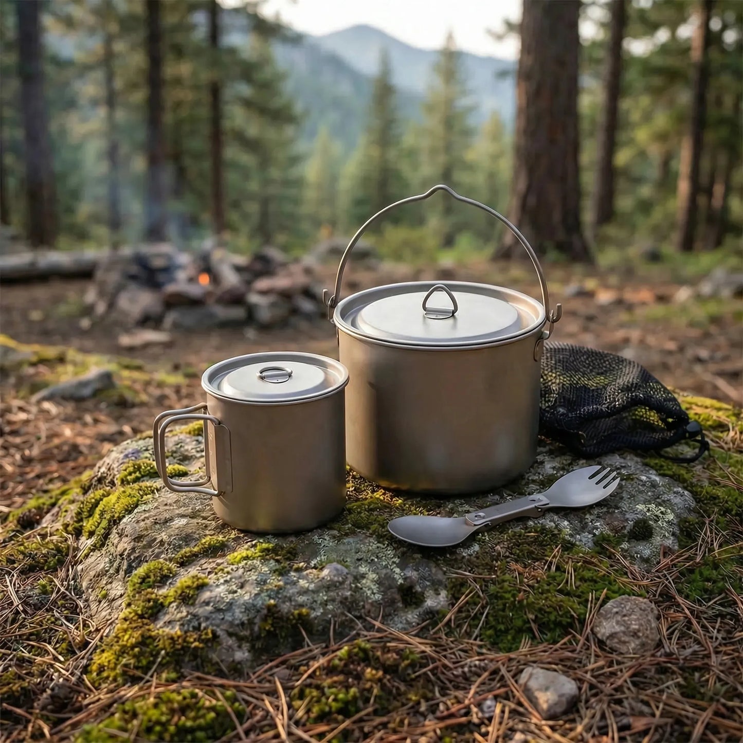 Lightweight Titanium Camp Cookware Set -  Trekvess