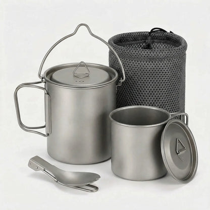 Lightweight Titanium Camp Cookware Set -  Trekvess