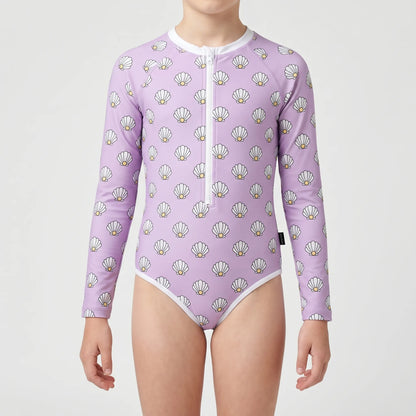 Long-Sleeved Children's Swimsuit - Pebblekin