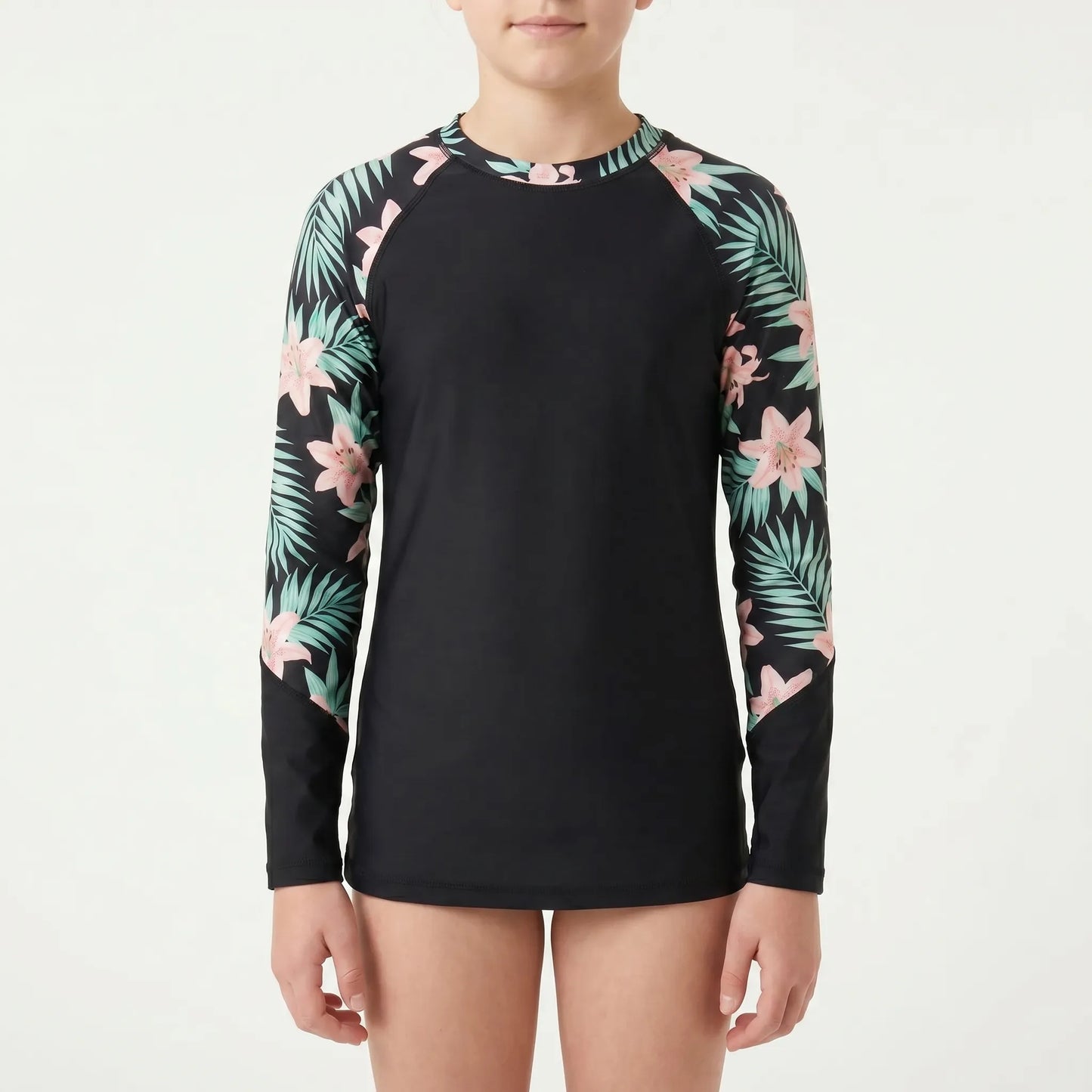 Long-Sleeved Rash Guard For Girls - Velyra
