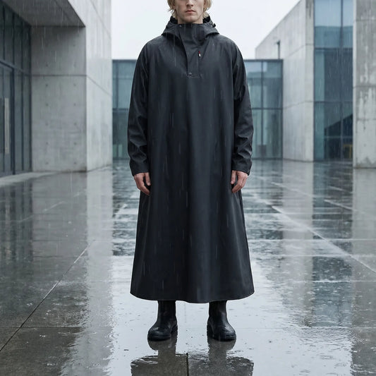 Long Hooded Riding Rain Jacket -  Drizlecape