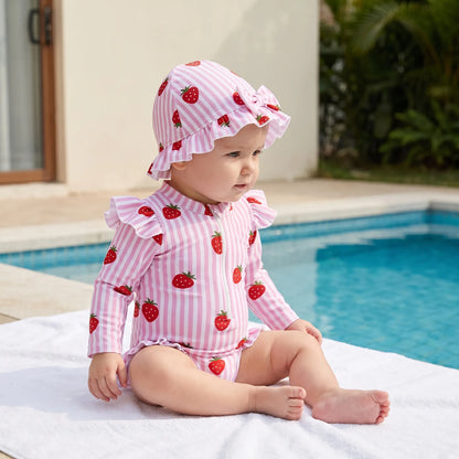 Long Sleeve Toddler Swimsuit - Frillaby