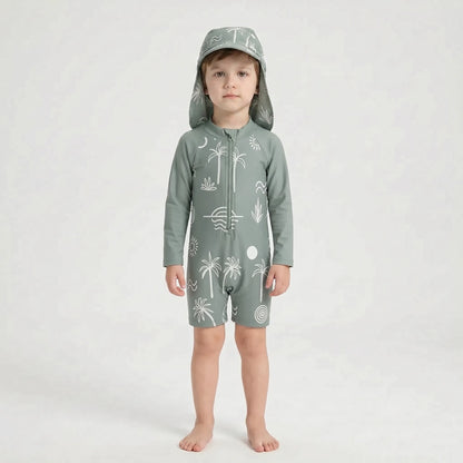 Long Sleeve Toddler Swimsuit Set - Shellkin