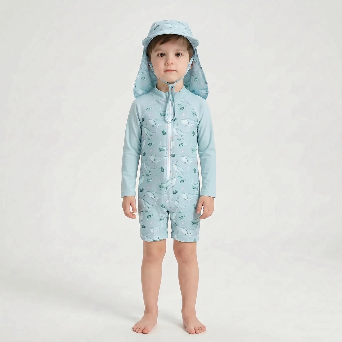 Long Sleeve Toddler Swimsuit Set - Shellkin