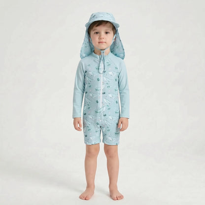 Long Sleeve Toddler Swimsuit Set - Shellkin