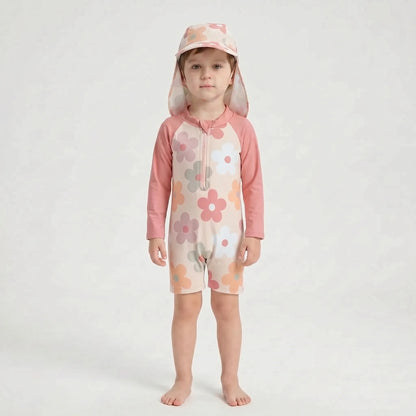 Long Sleeve Toddler Swimsuit Set - Shellkin
