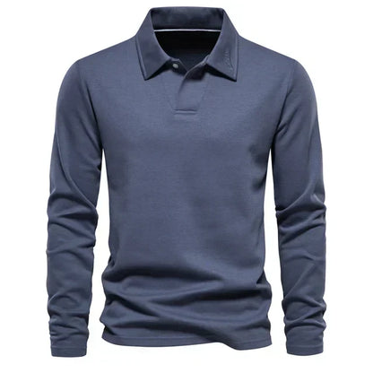 Long Sleeve Turn-Down Collar Polo - Carlton