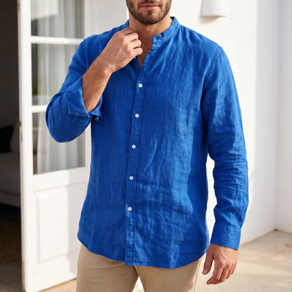 Men's Stand Collar Shirt -  Harry