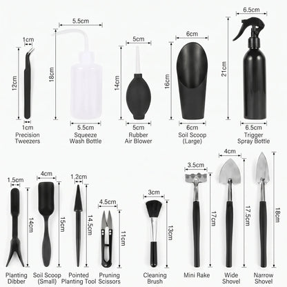 Miniature Indoor Gardening Tool Set - Bonsura