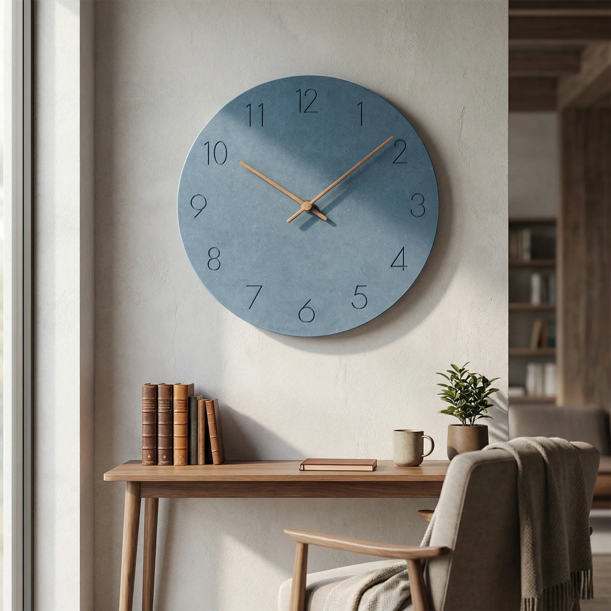 Minimalist Round Wall Clock - Nordellia